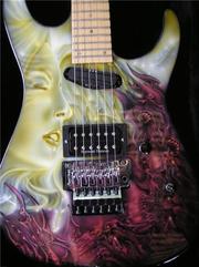 гитара ESP M-II Deluxe с Aэрогафией